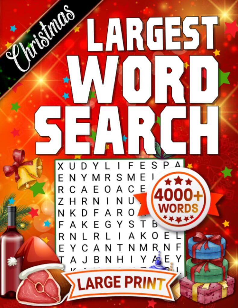 Largest Christmas Word Search Puzzle Book for Kids, Teens, Adults: 4000+ Christmas words and 200+ Puzzles